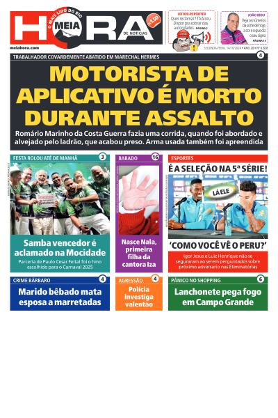 MEIA HORA - Edição de 14 de Outubro de 2024