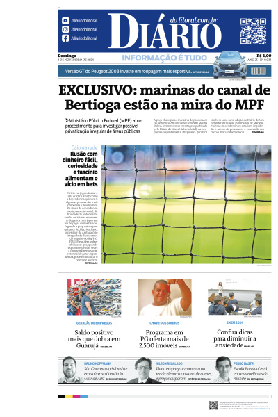 Diário do Litoral - Edição de 03 de Novembro de 2024