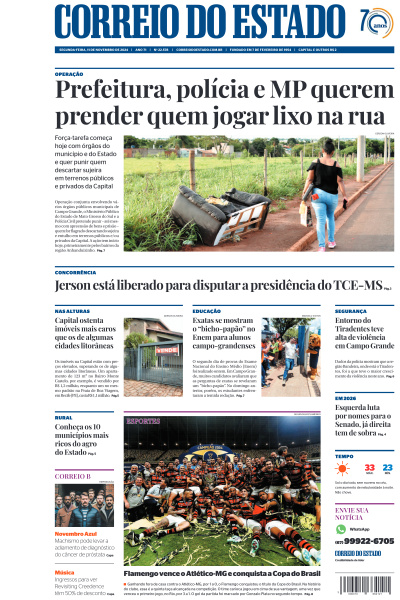Correio do Estado - Edição de 11 de Novembro de 2024