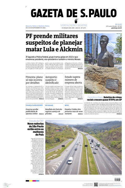 Gazeta de S. Paulo - Edição de 20 e 21 de Novembro de 2024