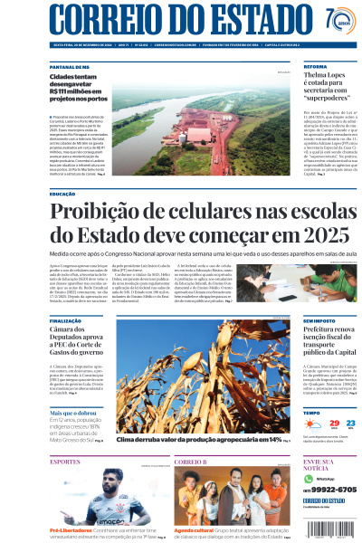 Correio do Estado - Edição de 20 de Dezembro de 2024