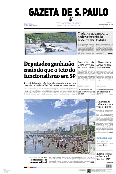 Gazeta de S. Paulo - Edição de 10 de Janeiro de 2025