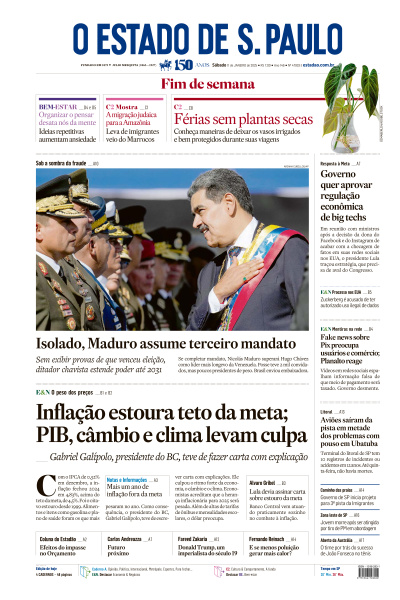 Estadão - Edição de 11 de Janeiro de 2025