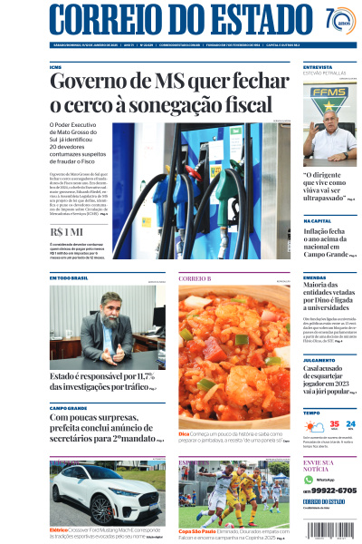 Correio do Estado - Edição de 12 de Janeiro de 2025