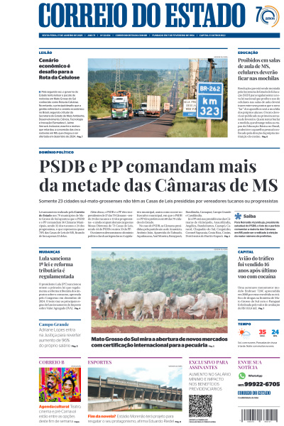 Correio do Estado - Edição de 17 de Janeiro de 2025