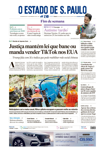 Estadão - Edição de 18 de Janeiro de 2025