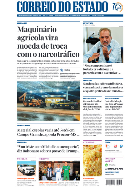 Correio do Estado - Edição de 19 de Janeiro de 2025