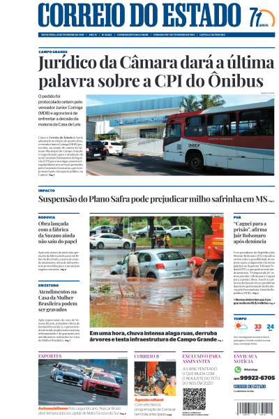 Correio do Estado - Edição de 21 de Fevereiro de 2025