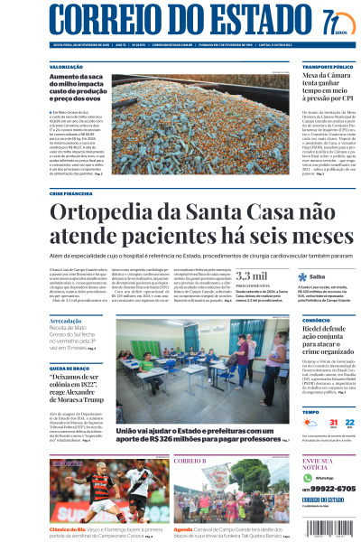 Correio do Estado - Edição de 28 de Fevereiro de 2025