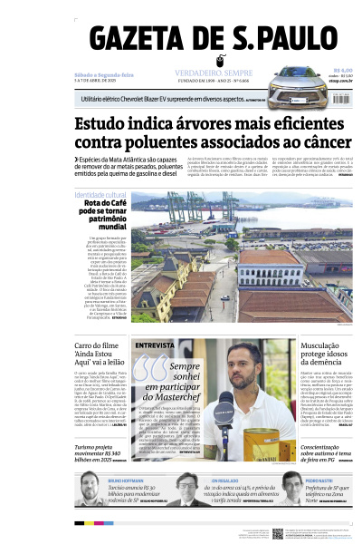 Gazeta de S. Paulo - Edição de 07 de Abril de 2025