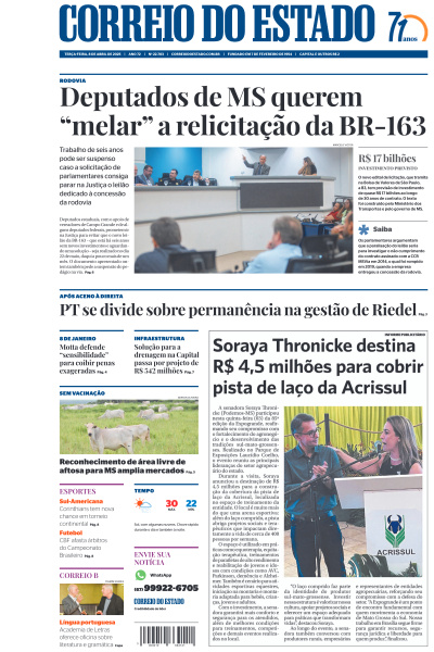Correio do Estado - Edição de 08 de Abril de 2025