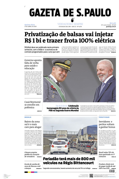 Gazeta de S. Paulo - Edição de 17 de Abril de 2025