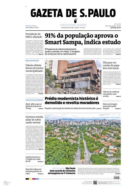 Gazeta de S. Paulo - Edição de 24 de Abril de 2025