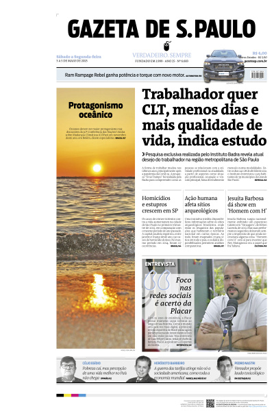 Gazeta de S. Paulo - Edição de 04 de Maio de 2025