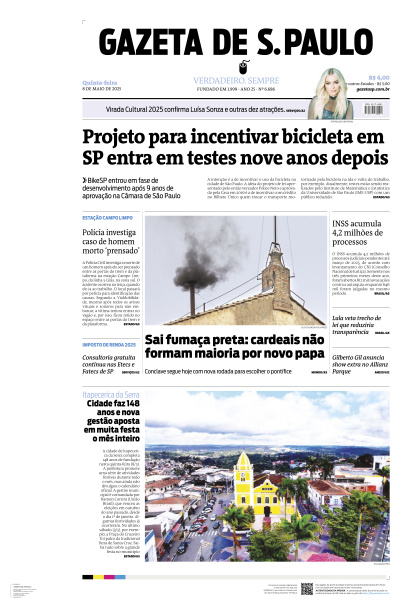 Gazeta de S. Paulo - Edição de 08 de Maio de 2025