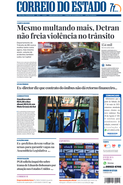 Correio do Estado - Edição de 27 de Maio de 2025