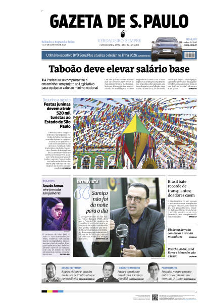 Gazeta de S. Paulo - Edição de 07 de Junho de 2025