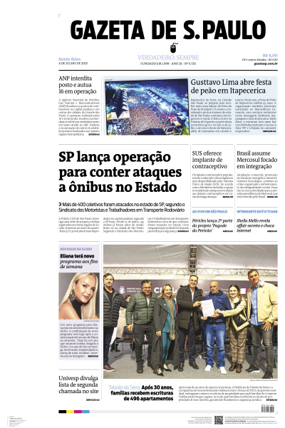 Gazeta de S. Paulo - Edição de 04 de Julho de 2025