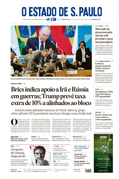 Estadão - Edição de 07 de Julho de 2025