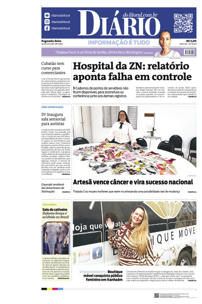 Diário do Litoral – Edição de 14 de Julho de 2025