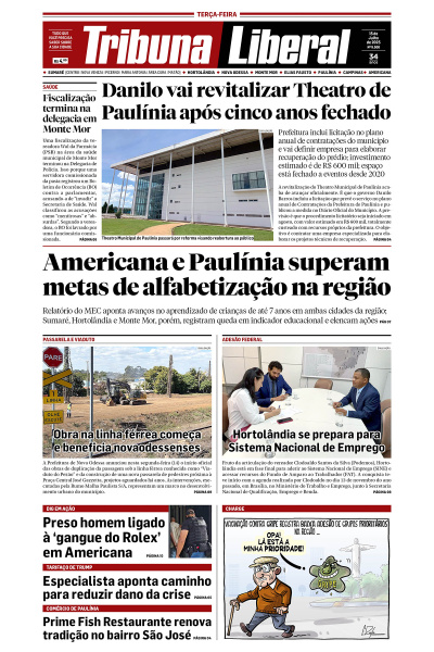 Tribuna Liberal - Edição de 15 de Julho de 2025.