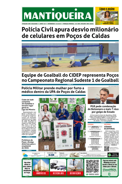 Mantiqueira - Edição de 16 de Julho de 2025