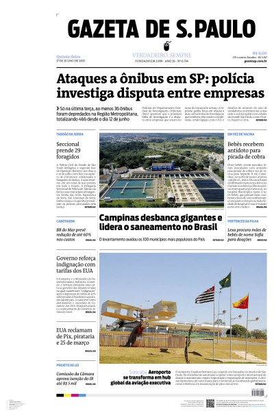 Gazeta de S. Paulo - Edição de 17 de Julho de 2025