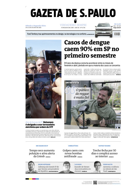 Gazeta de S. Paulo - Edição de 20 de Julho de 2025
