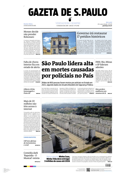 Gazeta de S. Paulo - Edição de 25 de Julho de 2025