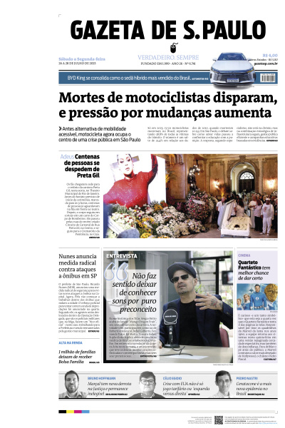Gazeta de S. Paulo - Edição de 27 de Julho de 2025