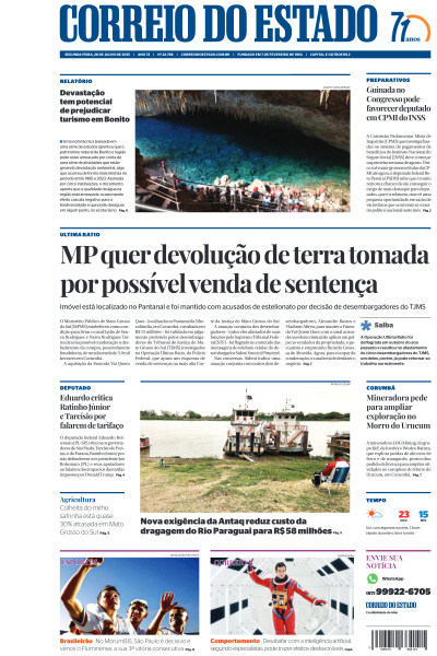 Correio do Estado - Edição de 28 de Julho de 2025