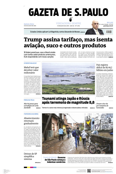 Gazeta de S. Paulo - Edição de 31 de Julho de 2025