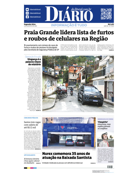 Diário do Litoral - Edição de 04 de Agosto de 2025