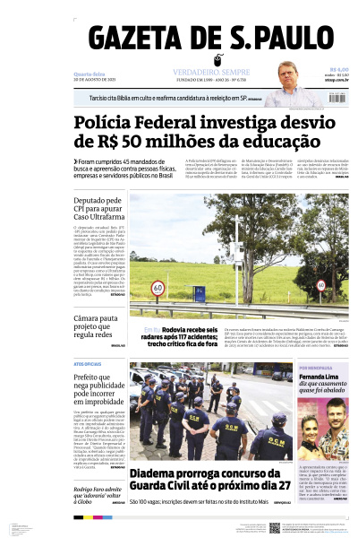 Gazeta de S. Paulo - Edição de 20 de Agosto de 2025