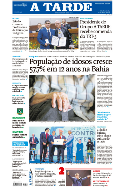 A TARDE - Edição de 23 de Agosto de 2025