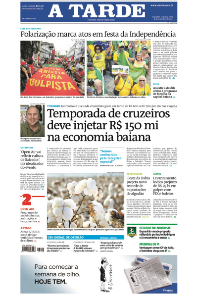 A TARDE - Edição de 08 de Setembro de 2025