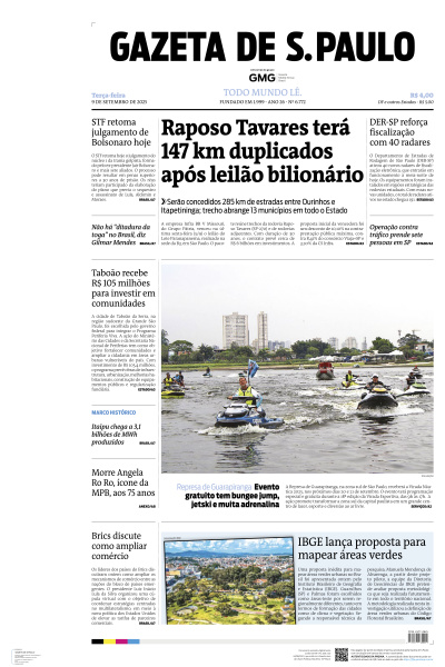 Gazeta de S. Paulo - Edição de 09 de Setembro de 2025