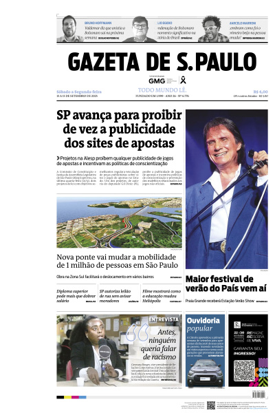 Gazeta de S. Paulo - Edição de 14 de Setembro de 2025