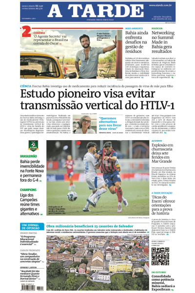 A TARDE - Edição de 16 de Setembro de 2025