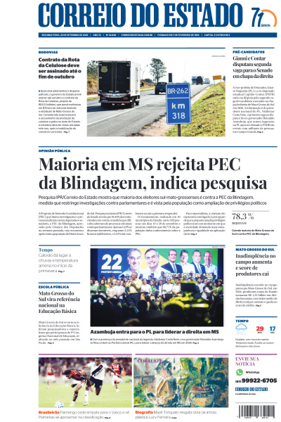 Correio do Estado - Edição de 22 de Setembro de 2025