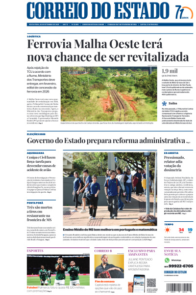 Correio do Estado - Edição de 26 de Setembro de 2025