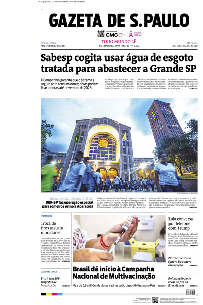 Gazeta de S. Paulo – Edição de 07 de Agosto de 2025