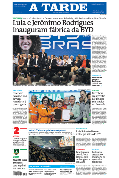 A TARDE - Edição de 10 de Outubro de 2025