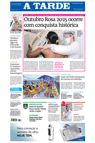 A TARDE - Edição de 13 de Outubro de 2025