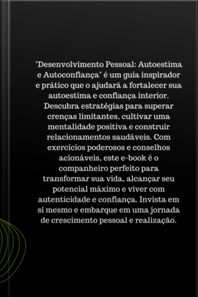 Desenvolvimento Pessoal - Autoestima E Autoconfiança