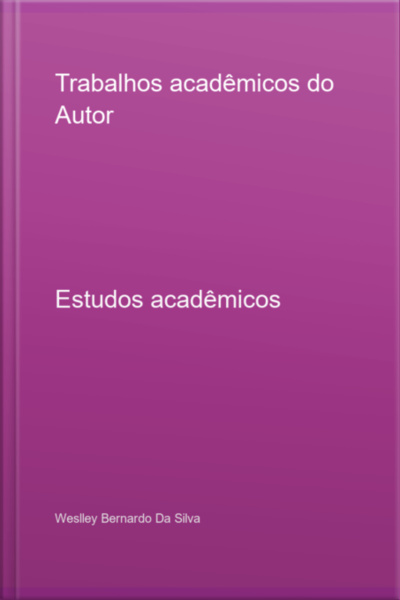 Trabalhos Acadêmicos Do Autor