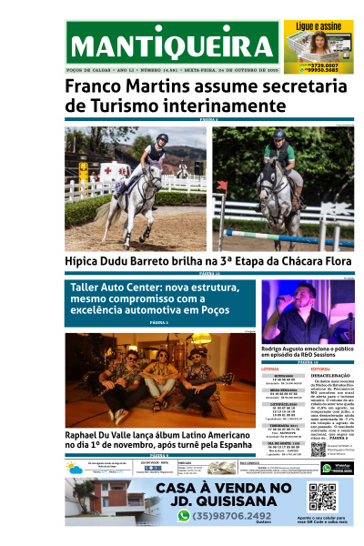 Mantiqueira - Edição de 26 de Outubro de 2025