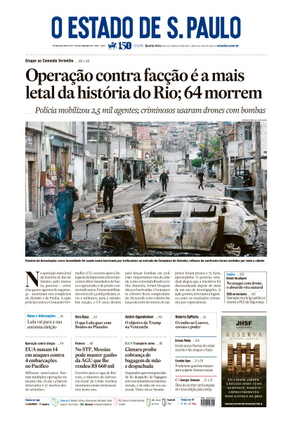 Estadão - Edição de 29 de Outubro de 2025
