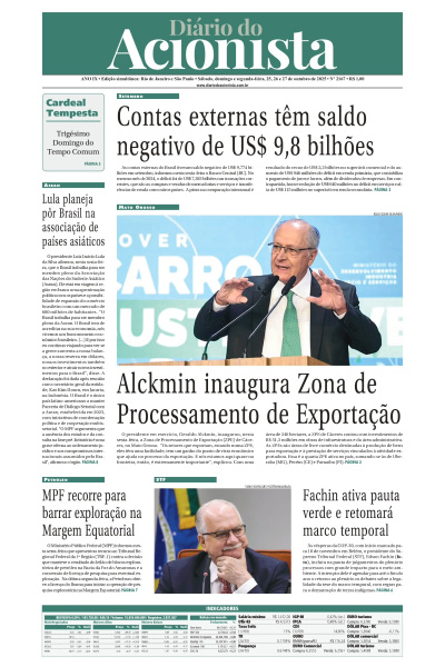 Diário do Acionista - 25 a 27 de outubro de 2025