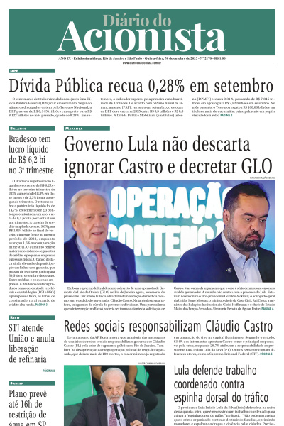 Diário do Acionista - 30 de outubro de 2025